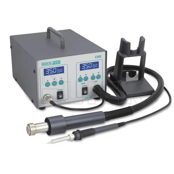 
QUICK 712 ESD 2 IN 1 Intelligent Rework Station and Soldering Station 