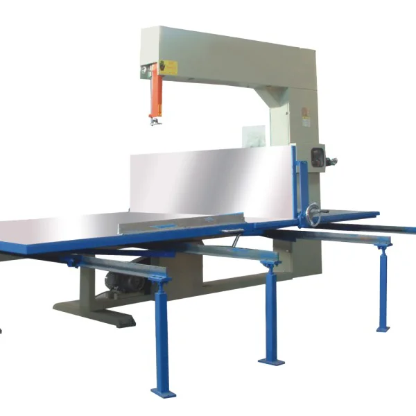 D&T Best Selling Semi-auto Vertical Band Knife Sponge Cutting Machine for EVA EPE Mattress PU foam OEM/ODM acceptable
