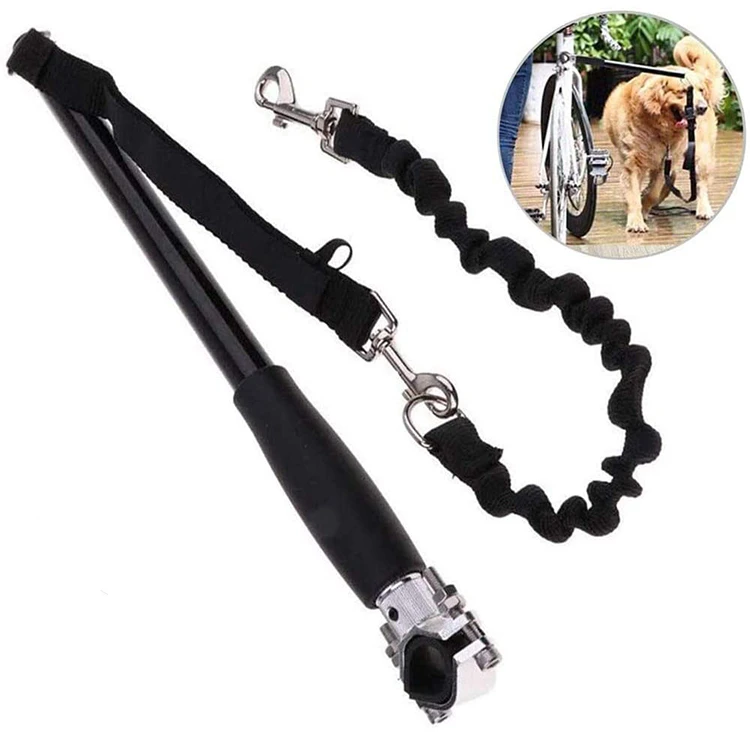 
wholesale cheap price retractable fashion bicycle dog leash bungee hands free dog leash dog bike leash 