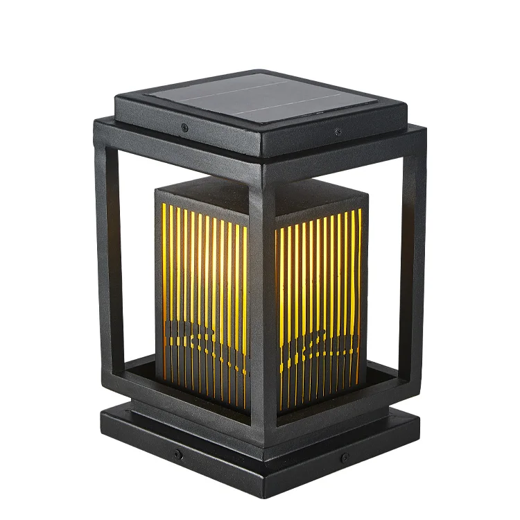 Hot Sell Decorative waterproof no wire solar power Solar Gate Post Pillar Light Manufacturer