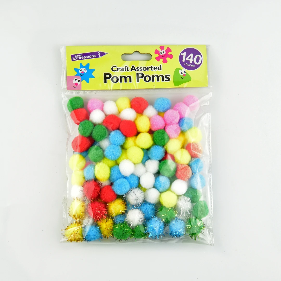 
2021 Hot Sale Creativity Guaranteed Quality Unique Diy Toys Colorful Fur Pompom Trim 