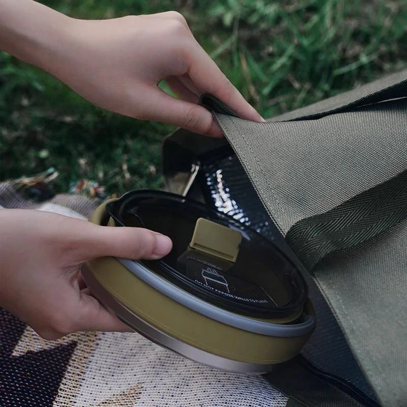 GoalFit 2024 Europe Silicone Folding Pot Outdoor Camping Cooking Portable Kettle with 304 Stainless steel