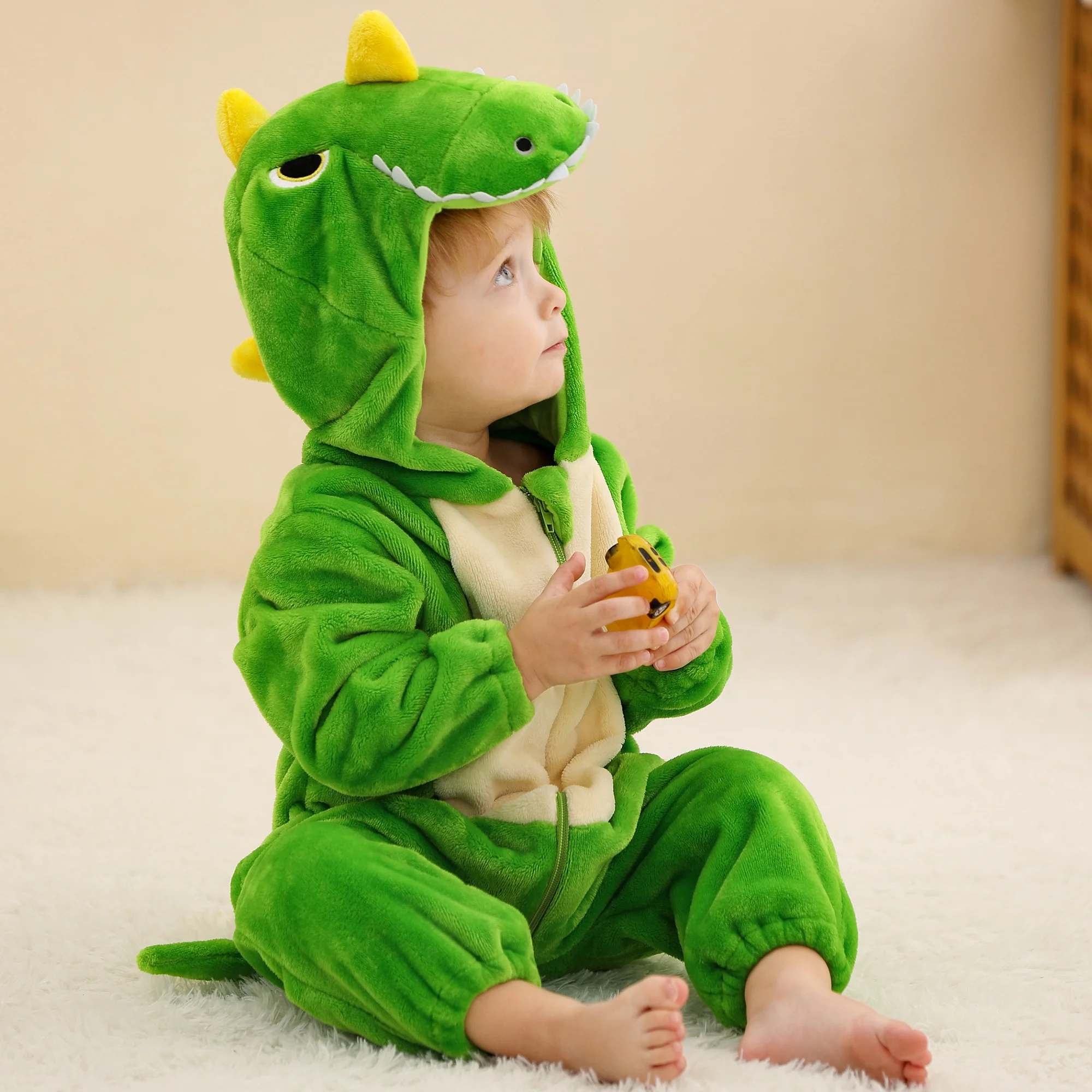 Michley 2024 Factory 3D Animal Cartoon Sleepers Wholesale Newborn Baby Costume Jumpsuit Pajamas For Children Make Design