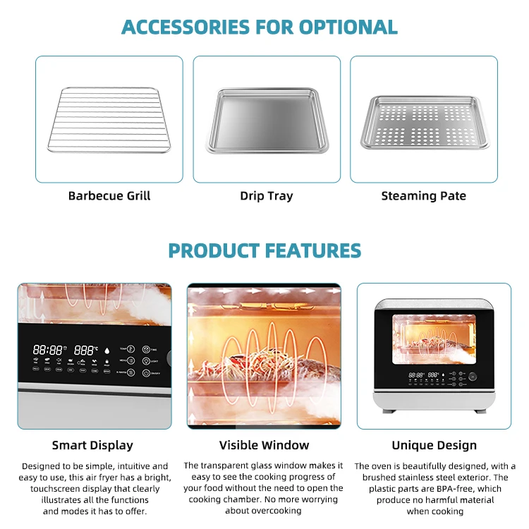 Good Quality Large Capacity 18L Deep Fry Chicken Kitchen Appliance Electric Power Multi Functional Air Fryer