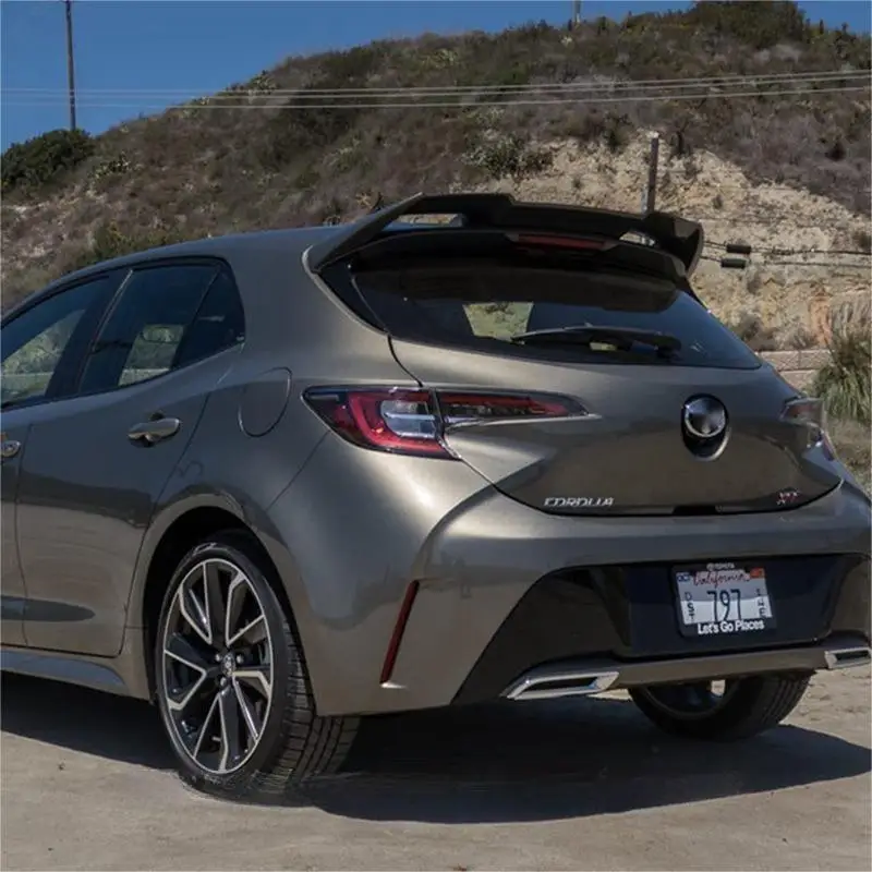 Auto Parts ABS Rear Trunk Boot Wing Lip Carbon Fiber Roof Wing Spoiler For Toyota Hatchback Corolla 2018-2022