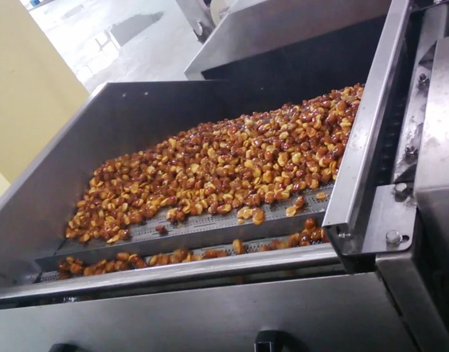 DB Industrial 200-1000kg/h fried broad bean frying machine continuous fryer machine for crispy nuts snack making