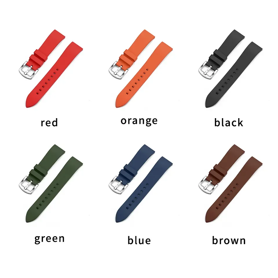 JUELONG Classic Fluoroelastomer Rubber Straps 18 19 20 21 22 23 24mm Fkm Rubber Watch Straps Quick Release Watch Bands For Diver