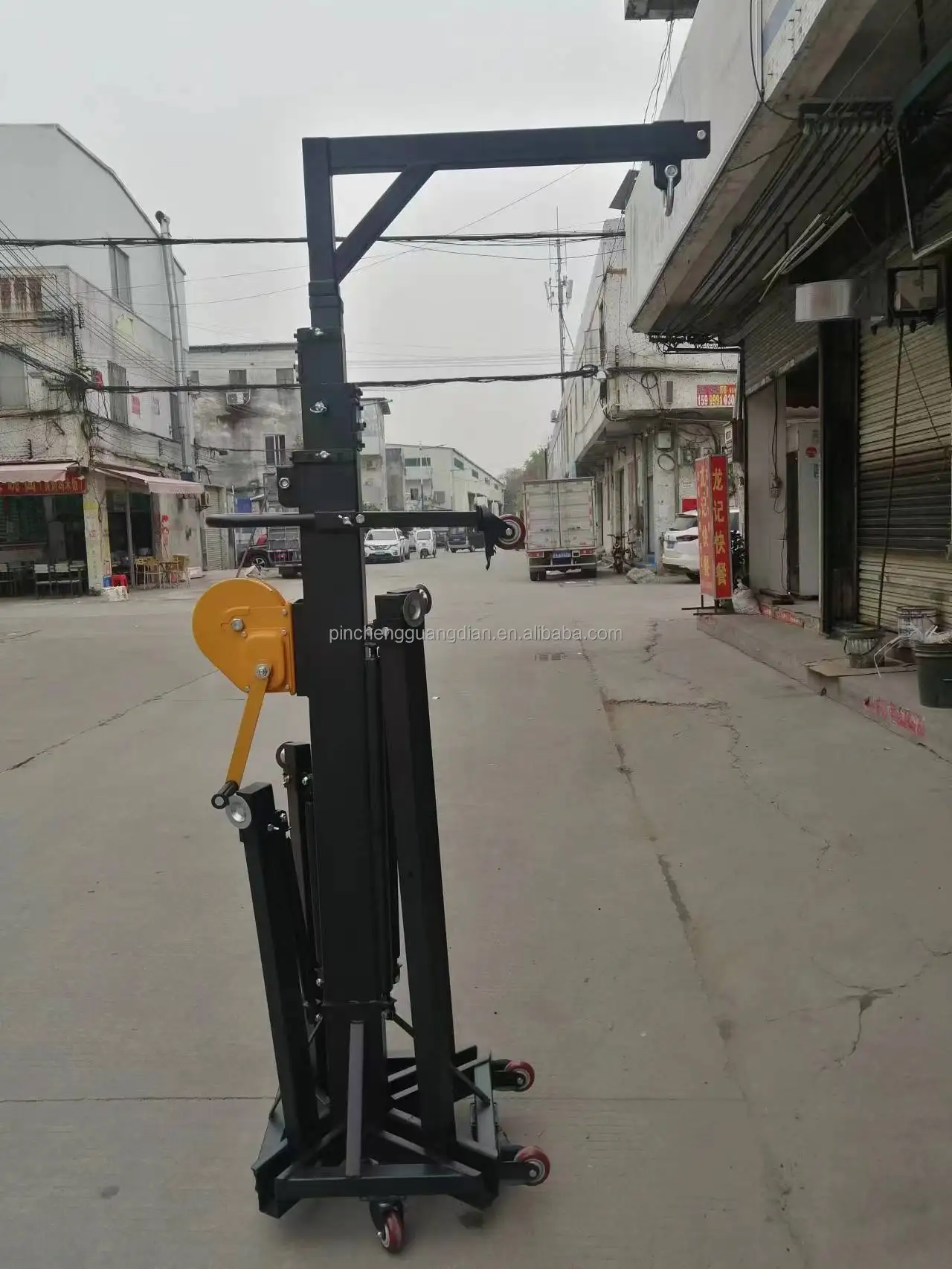 Customized 6M Single-Arm Line Array Audio Hanger 200Kg Stage Audio Stand