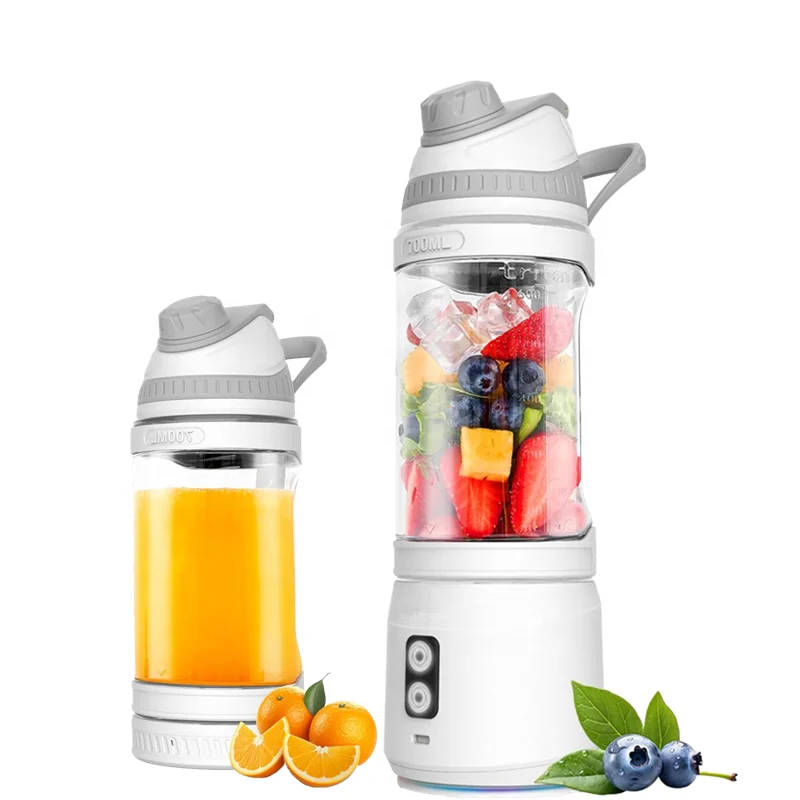 Portable 240W USB Charging Fresh Juice Blender 6 Blades Stainless Steel Mini Mixer for Kitchen & RV for Fruit