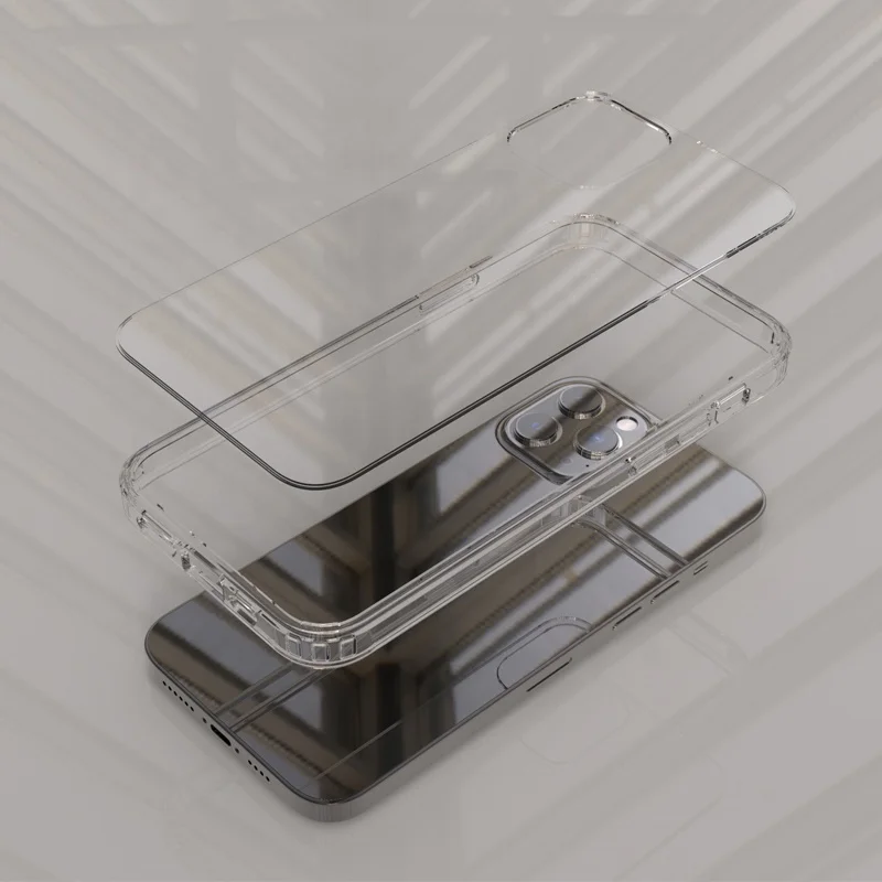 2021 New Clear case cell phone Hard Acrylic TPU Shockproof Mobile Cover For iPhone 13 Pro Max Transparent