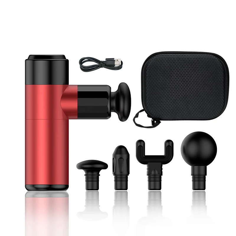 
Розовый массажный пистолет, портативный высококачественный Мини-массажный пистолет 