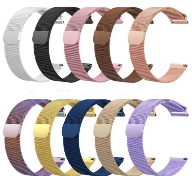  Ремешок «Миланская петля» для Samsung Galaxy Watch 46 мм 42 Gear S3 Frontier Huawei gt 2 Active Amazfit Bip Band 22 м