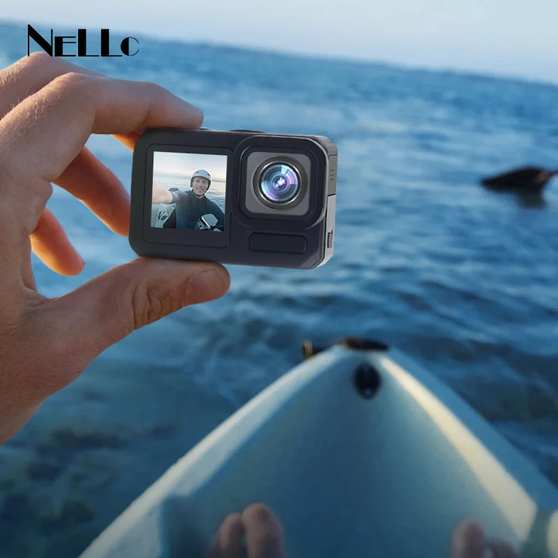 Hyper Smooth 8K Action Camera Body Waterproof Sport Camera Dual Screen 4K Action Cam