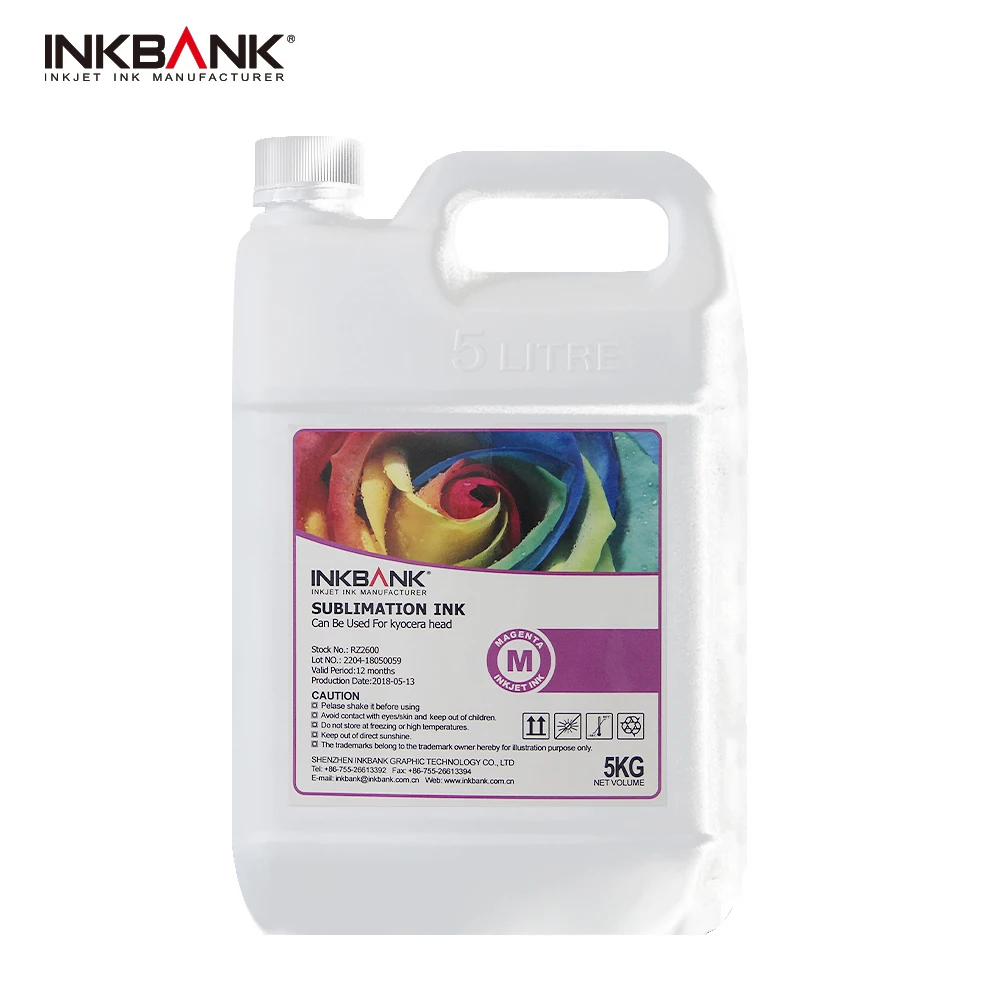 INKBANK factory Bulk ink  RZ  Heat Transfer  printing  sublimation ink Used for epson 4720 i3200 DX5 DX7