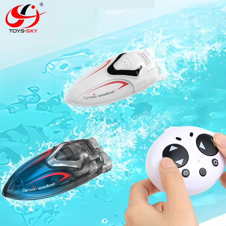 2.4G LED Light Jet High Speed Remote Control Mini Kids Electric Racing Boat Waterproof Model Toys Ship For Swimming Pool