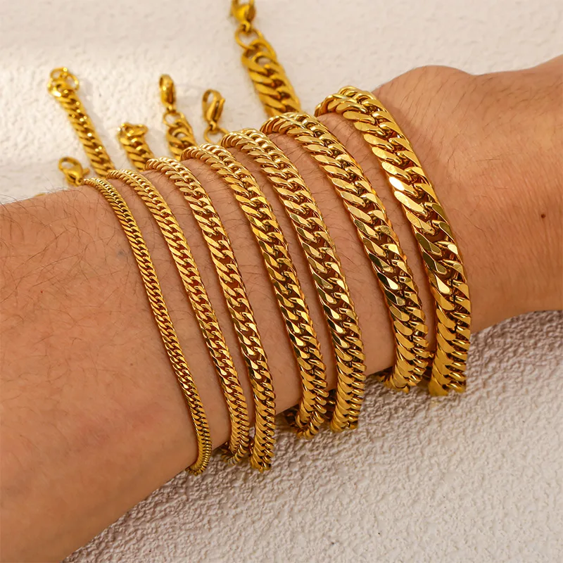 Hongtong Stainless Steel High Quality Figaro Chain Women Wholesale Hot Sale Chain Bracelet