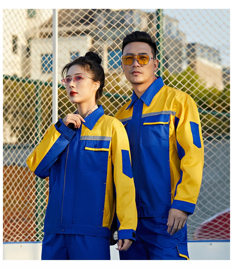 Autumn and winter reflective strip work clothes factory workshop logistics wear and dirt resistant labor work wear