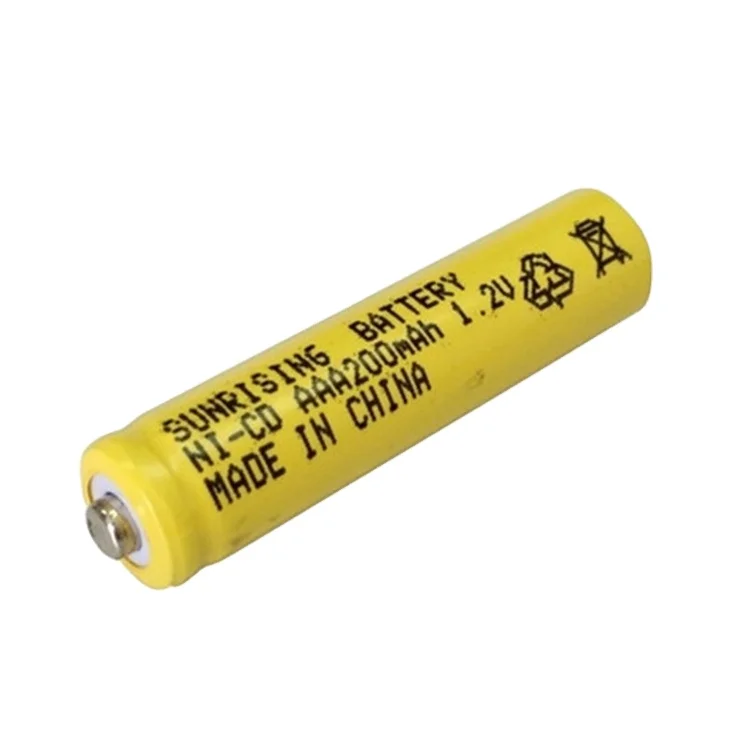 1 2 V Ni-cd 2/3 Aaa 200mah перезаряжаемая батарея