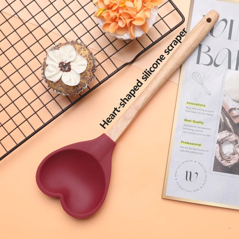 Nonstick Heat Resistant Home and Kitchen Accessories Heat Resistant Silicone Spatula