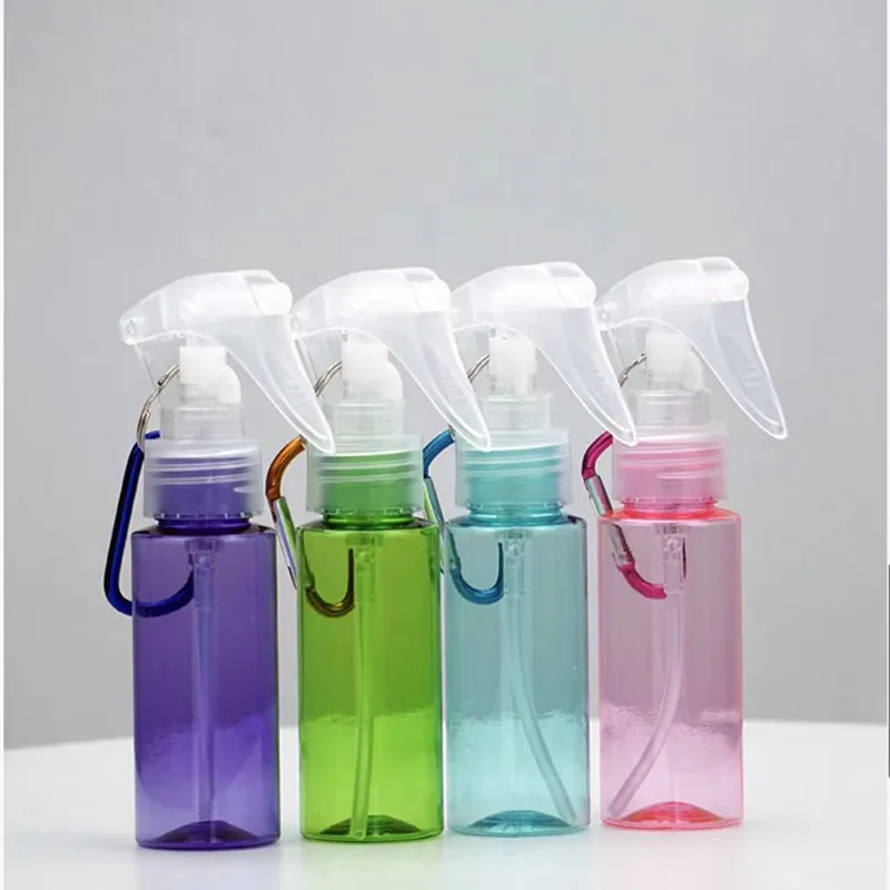 60ML PET empty mini alcohol plastic mouse trigger atomizer spray bottle with hook