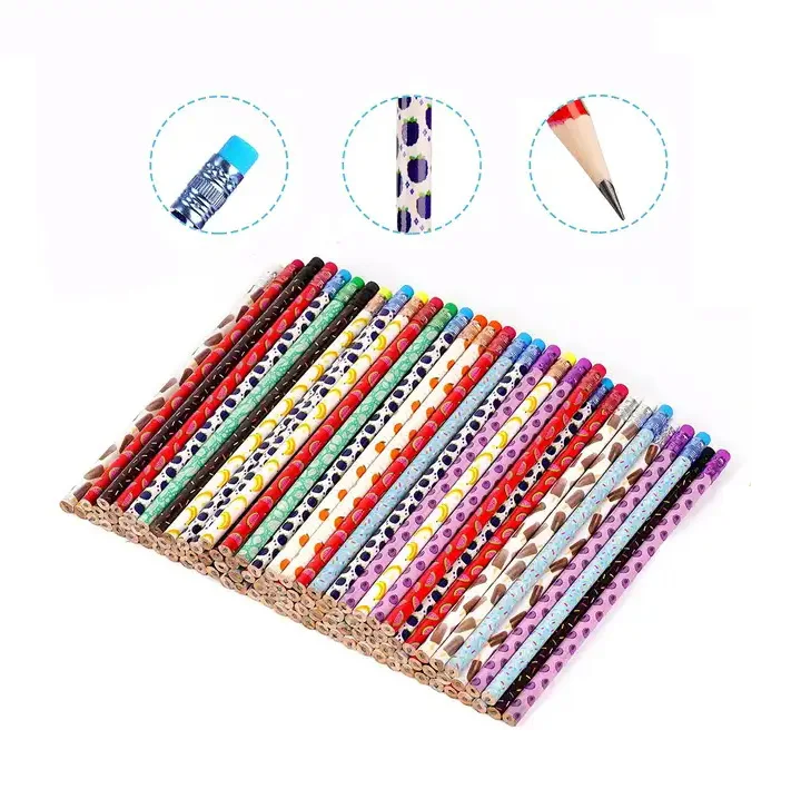 Kids Girls Cute Pencils Erasable School Graphite Pencils with Erasers Birthday Party Favors Teachers Students Reward