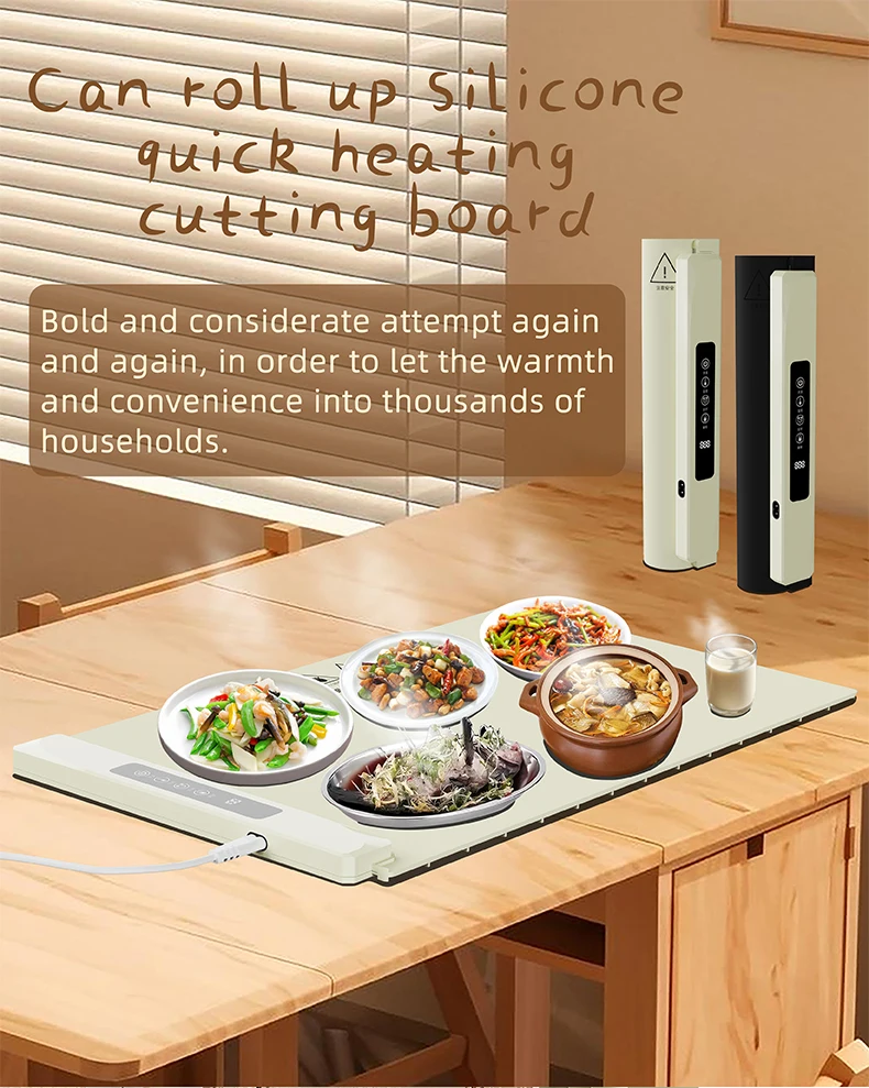 Customization Silicone Foldable Warming Mat Safty Heating Tray With 3 Temperature Settings & Fast Heating Pad for Family Outdoor
