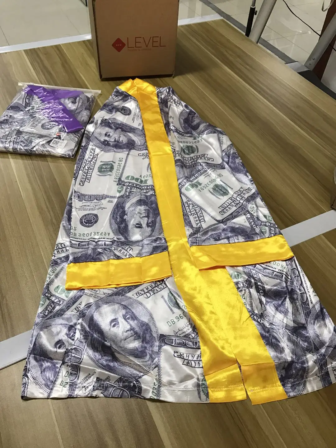 
LEVEL S390012 Pink Robe Red Robe Robe De Chambre Female 