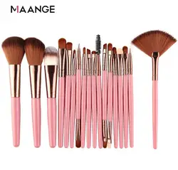 MAANGE 18 Pcs Makeup Brushes Set Powder Foundation Blush Eye Shadow Blend Cosmetic Beauty Make Up Brush Tool Kit