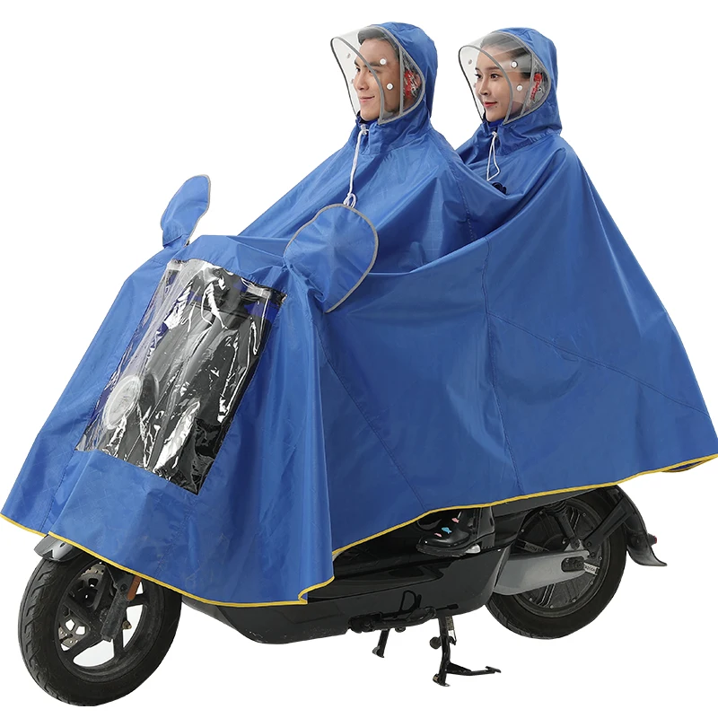 different color high quality two-Person motorcycle raincoat riding E-bike Rain Poncho