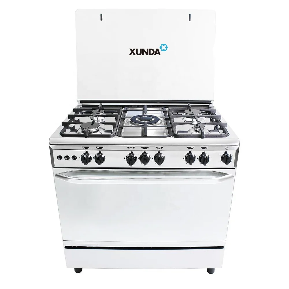Xunda Kitchen Appliance Gas Stove Gas Hob 5 Burner Cooking Range 4+1 Electric Hot Plate With Oven Gas Stove