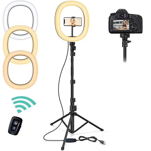 53in Retractable Aluminum Tripod with Wireless Remote and Phone Clip for TikTok Live,tripod stand for phone,video camera stand