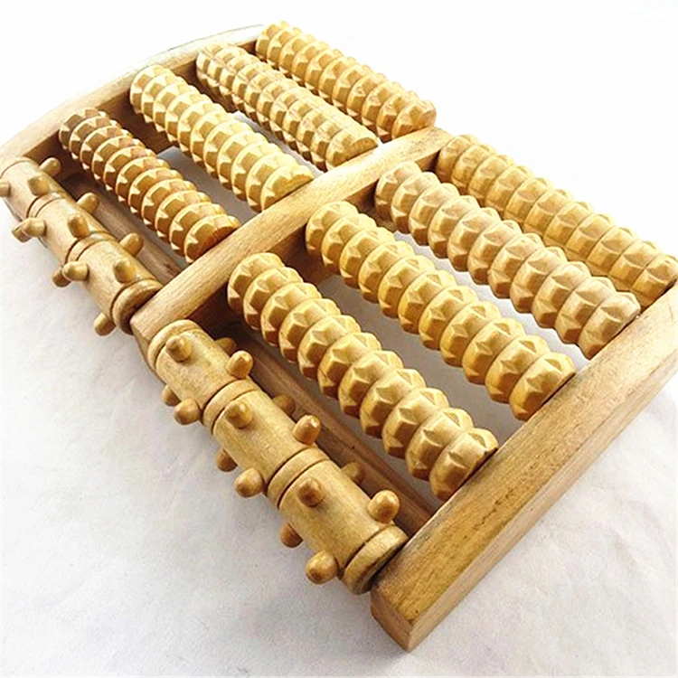 Manual Foot Massager Roller (Large).Relieve Plantar Fasciitis, Stress, Heel, Arch Pain.Reflexology Chart foot massage roller