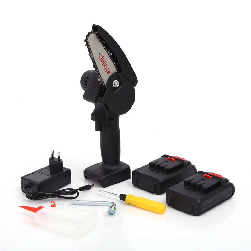 Cordless mini electric chain saw manual electric saw  garden used hand saw