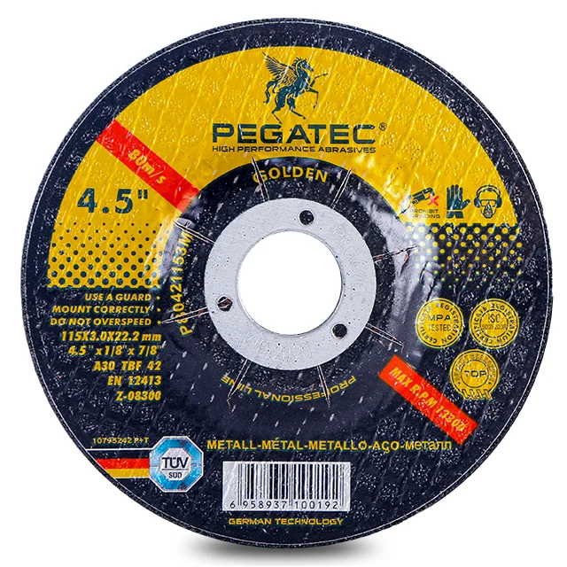 Абразивные угловые шлифовальные диски PEGATEC 4 5 дюйма металлические Стальные режущие