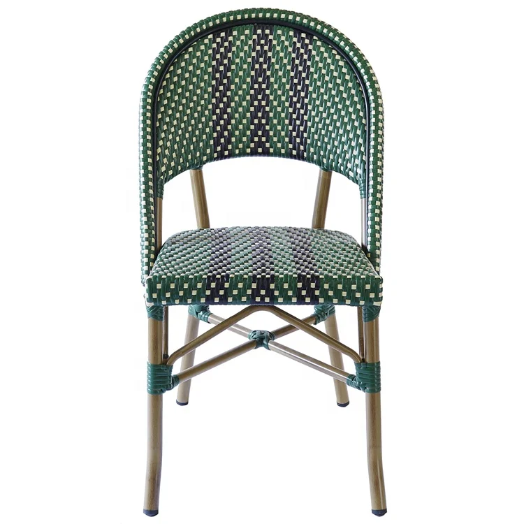 Плетеный стул для бистро, обеденный стул для улицы в Париже