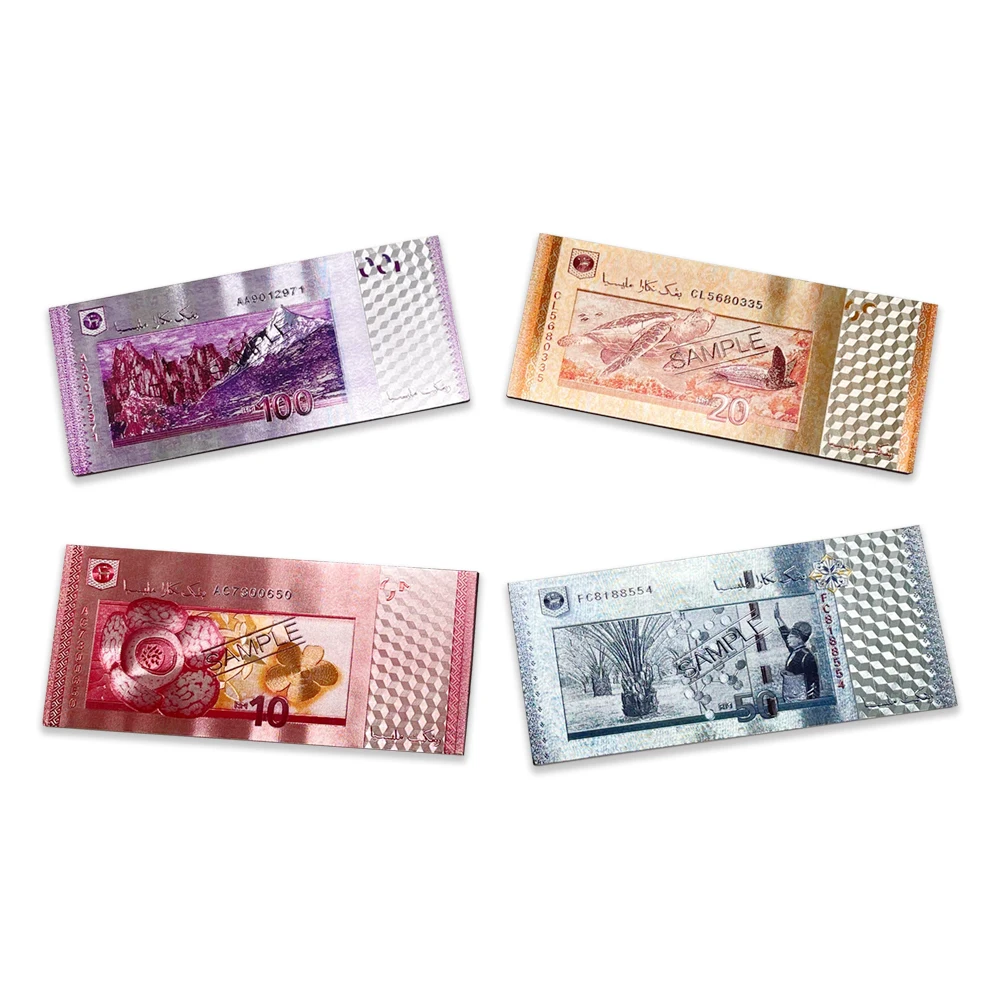 Hot sale sliver Plated Banknote Gift US Germany Bill Money Fridge Magnet Double Side Full Color Logo sliver Foil Fridge Magnet