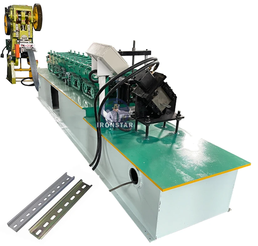 Din Rail Channel Roll Forming Machine For Electric Mountable Rail Distribution Box Mounting