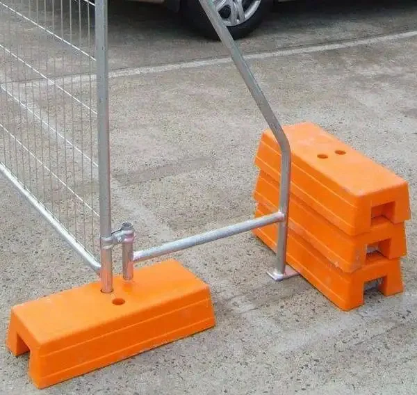 with Concrete Plastic Temporary Fence Base fence plastic base fence blocks With customized logo