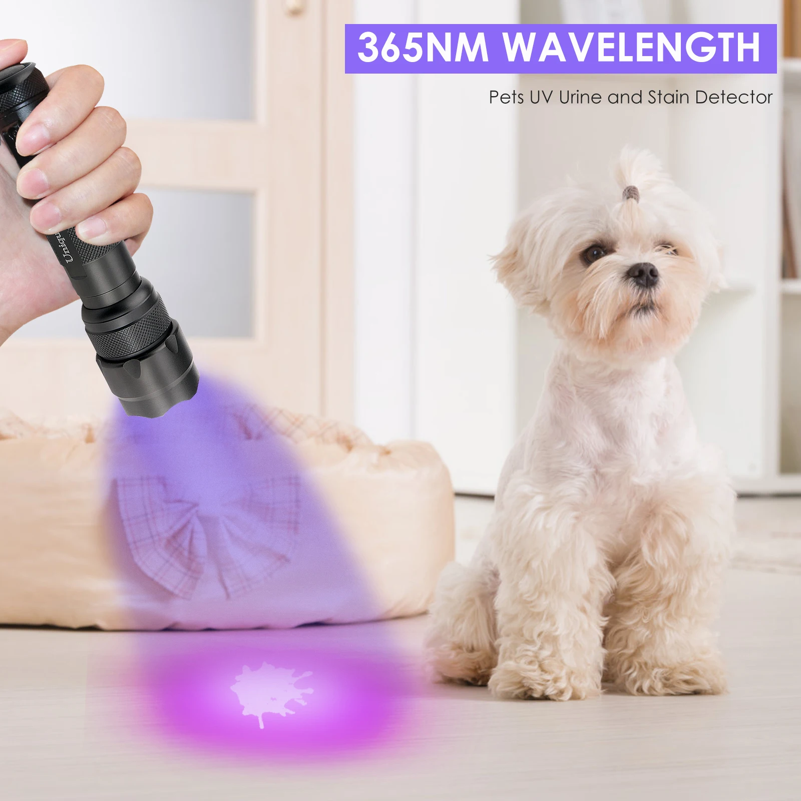 uniquefire 502B black light 3w 365nm uv led flashlight