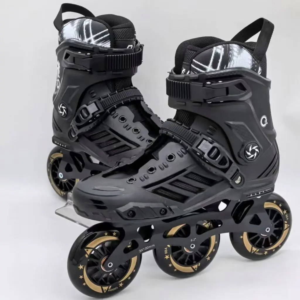 The Rental Quad Roller Skates Brake Head Wholesale Price Four PU Wheels Pink Leather Roller Skate Shoes for Adult