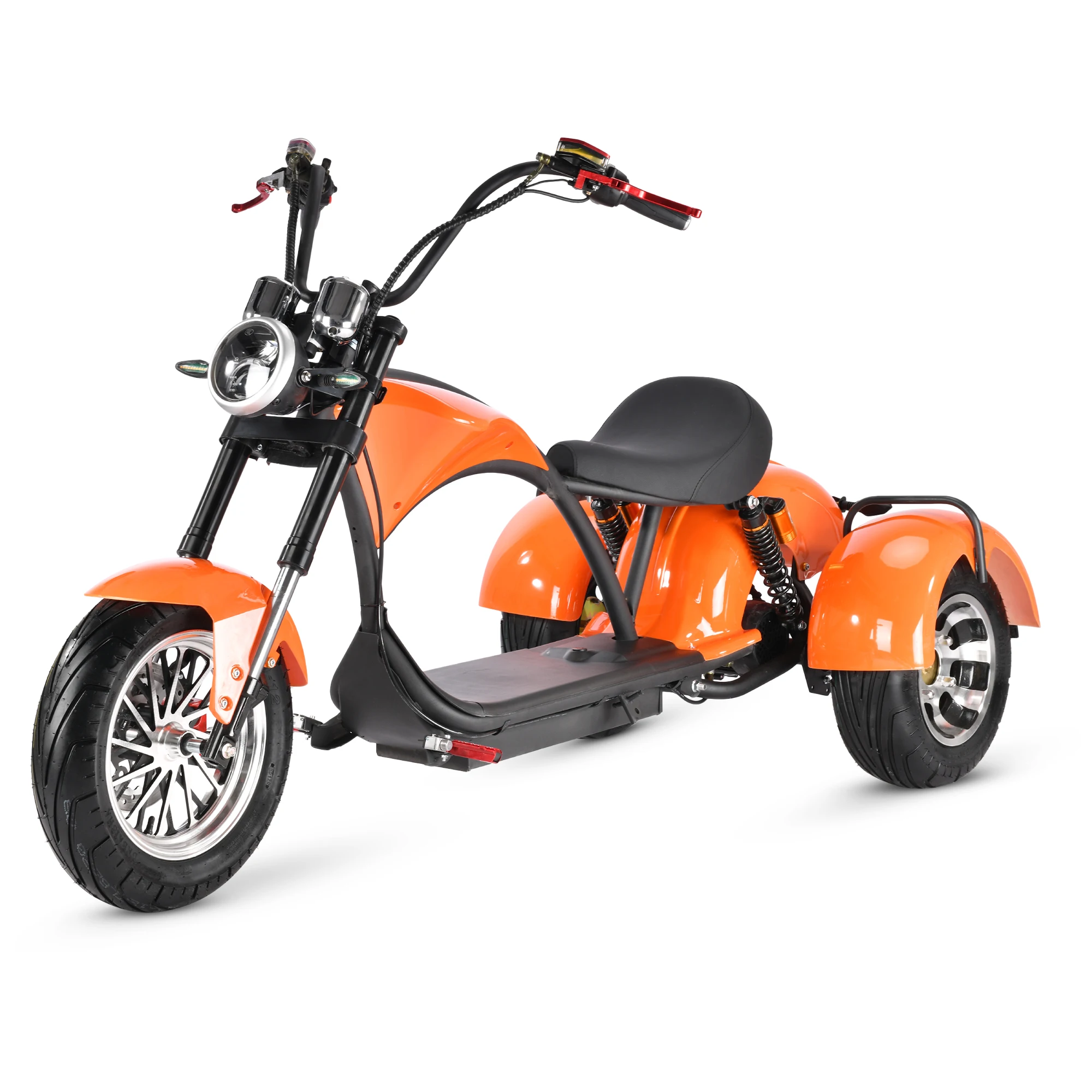 Optional colour 2000W 60V 3-wheel electric motorcycle adult one seat tricycle with lithium battery