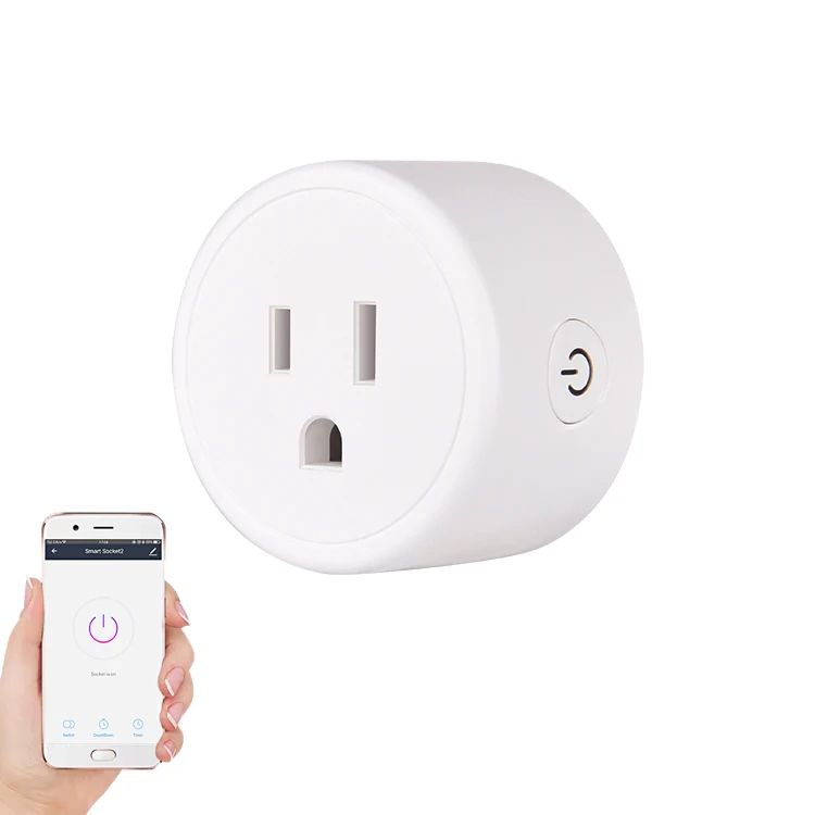 
Work with Alexa & Google Assistant WIFI Plug Socket, No Hub Required Tuya Remote Control Smart Plug WIFI 