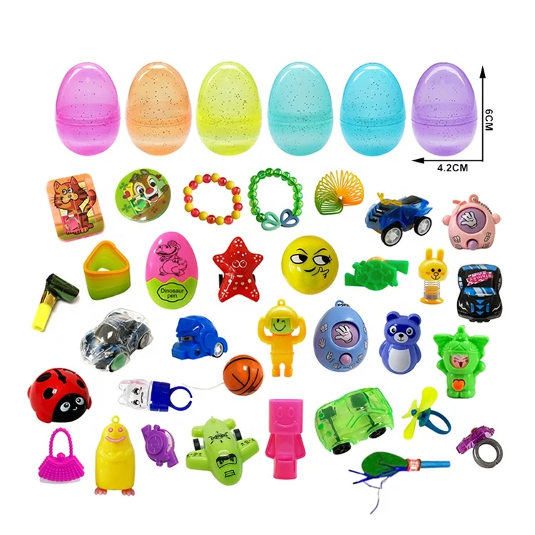 OEM Customizable Colorful Surprise Egg Capsule with Mixed Different Surprise Toys Blind Eggs