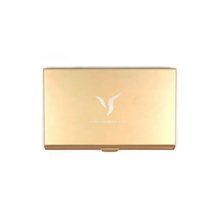 Оптовая продажа, сувенирный складной деловой Алюминиевый металлический чехол для визитных карточек