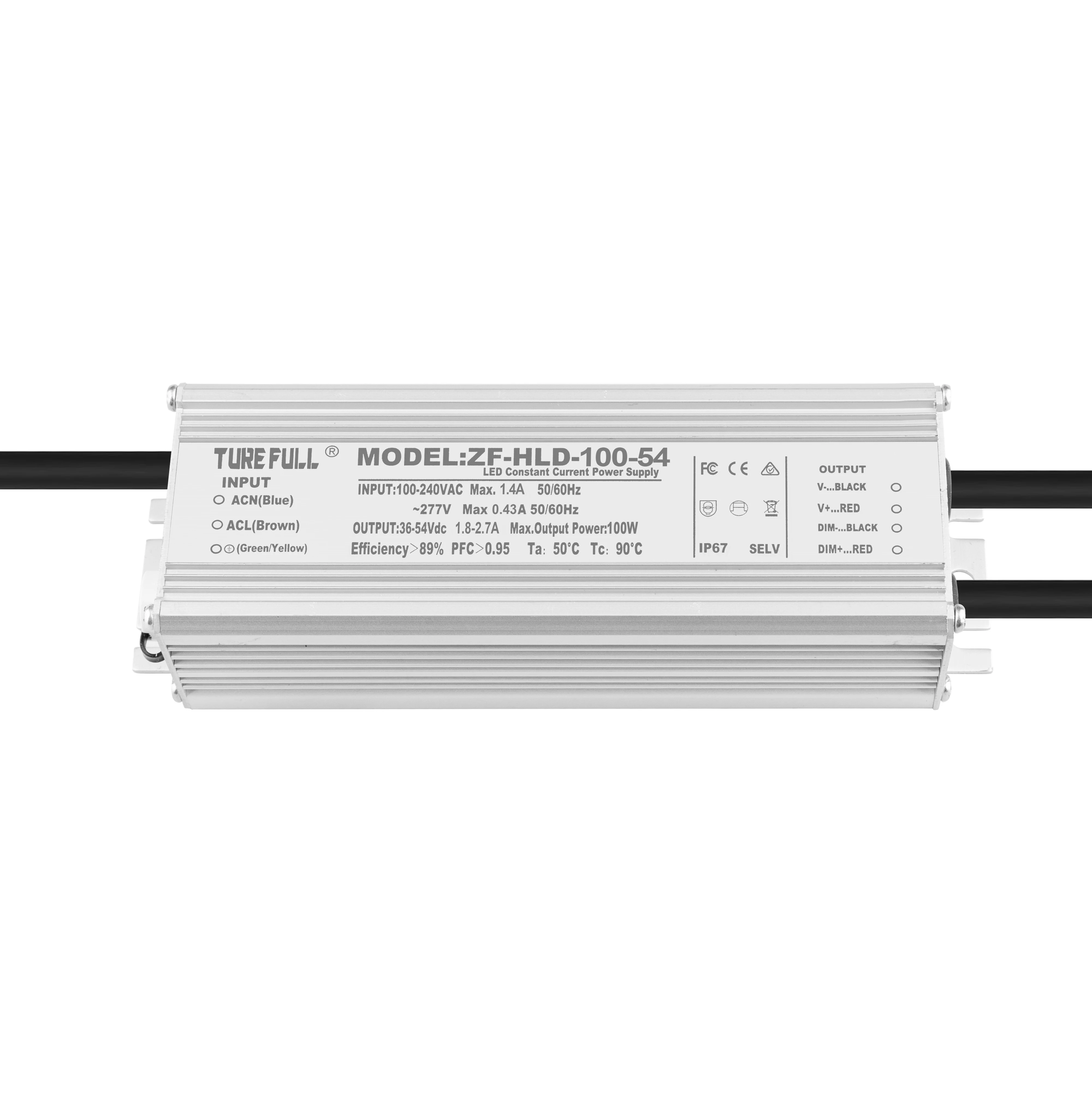 Светодиодный драйвер уличного освещения, высокая эффективность, класс защиты IP67, водонепроницаемый уличный светодиодный драйвер 100 Вт, светодиодный светильник постоянного тока