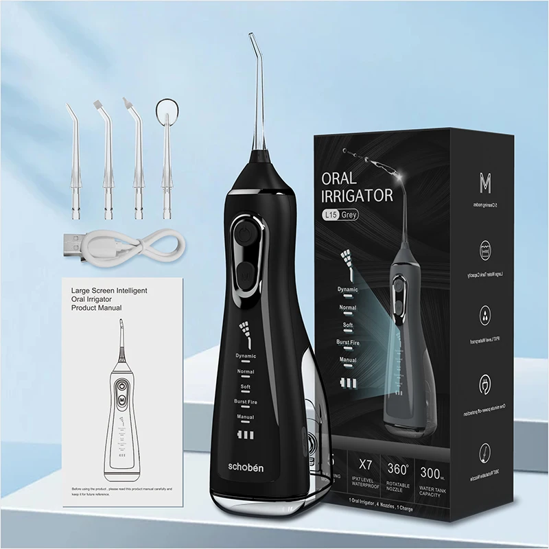 Waterflosser Rechargeable Dental Teeth Cleaner Cordless Waterflosser Dental irrigator Water Dental Flosser Water Flosser