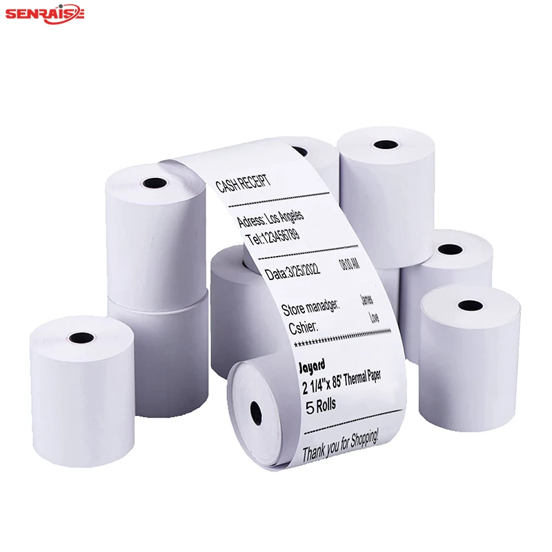 Factory 57x40mm/Customized Size White Pos Cash Register Receipt Roll Cashier Paper Thermal Paper Roll