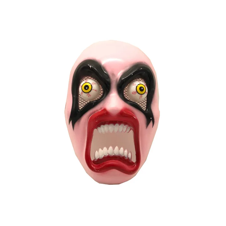 Custom vampire ghost face mask plastic horror ghost mask with big mouth and mascara screaming