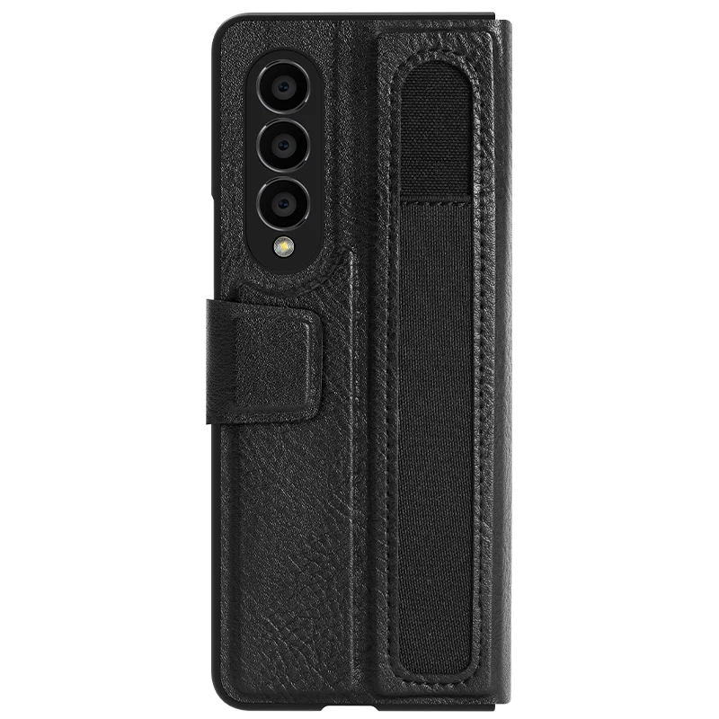 Кожаный чехол Nillkin Aoge для Samsung Galaxy Z Flod4, полноразмерные Защитные чехлы для Samsung Fold 4 5G со слотом для ручки