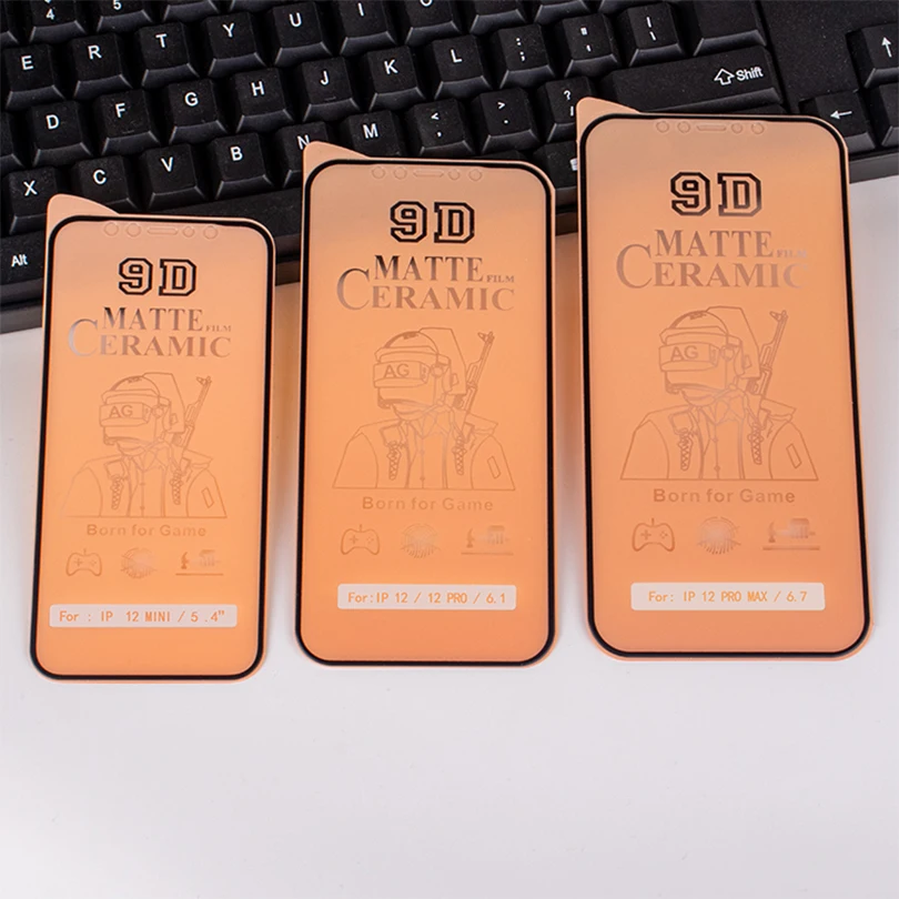 21D Shatter proof Ultra thin Ceramic Tempered Glass AG matte 3pack protective film for Iphone 13  Screen Protector